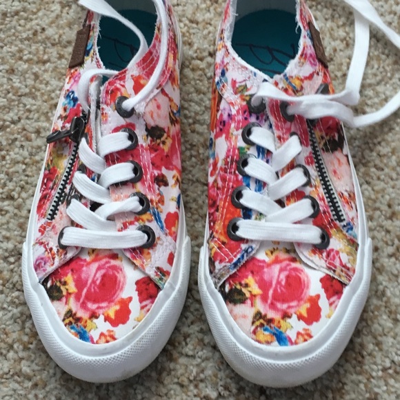 Blowfish Shoes - Casual, floral sneakers.